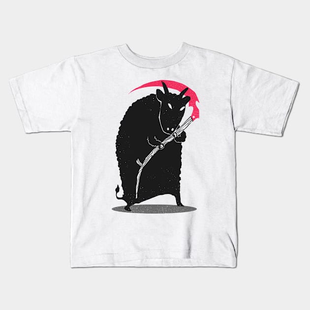 Goat GrimReaper Kids T-Shirt by barmalisiRTB